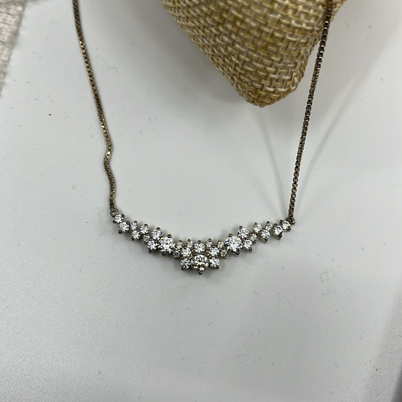 Diamonique by QVC Sterling Silver Necklace, Adjustable 14–16 Inches - Picture 7 of 17